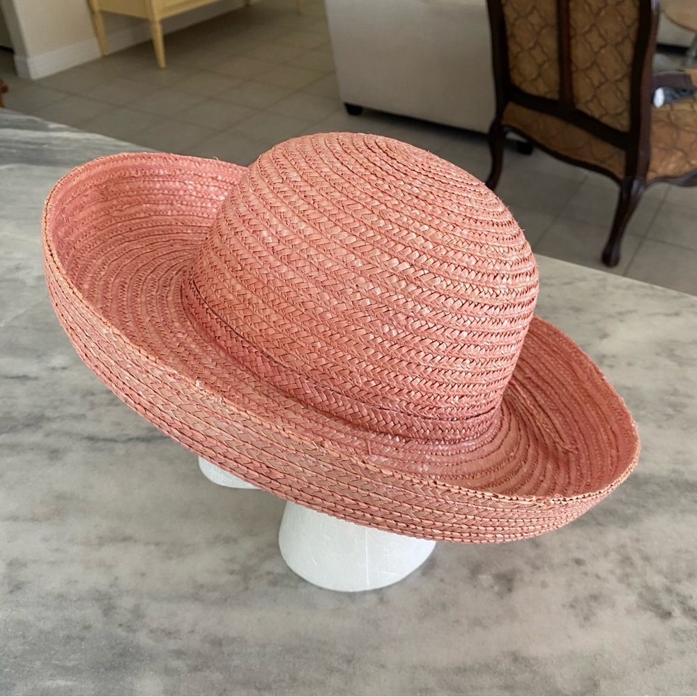 Peach Straw Hat Sun Hat Summer Hat Beach Hat - Picture 2 of 10
